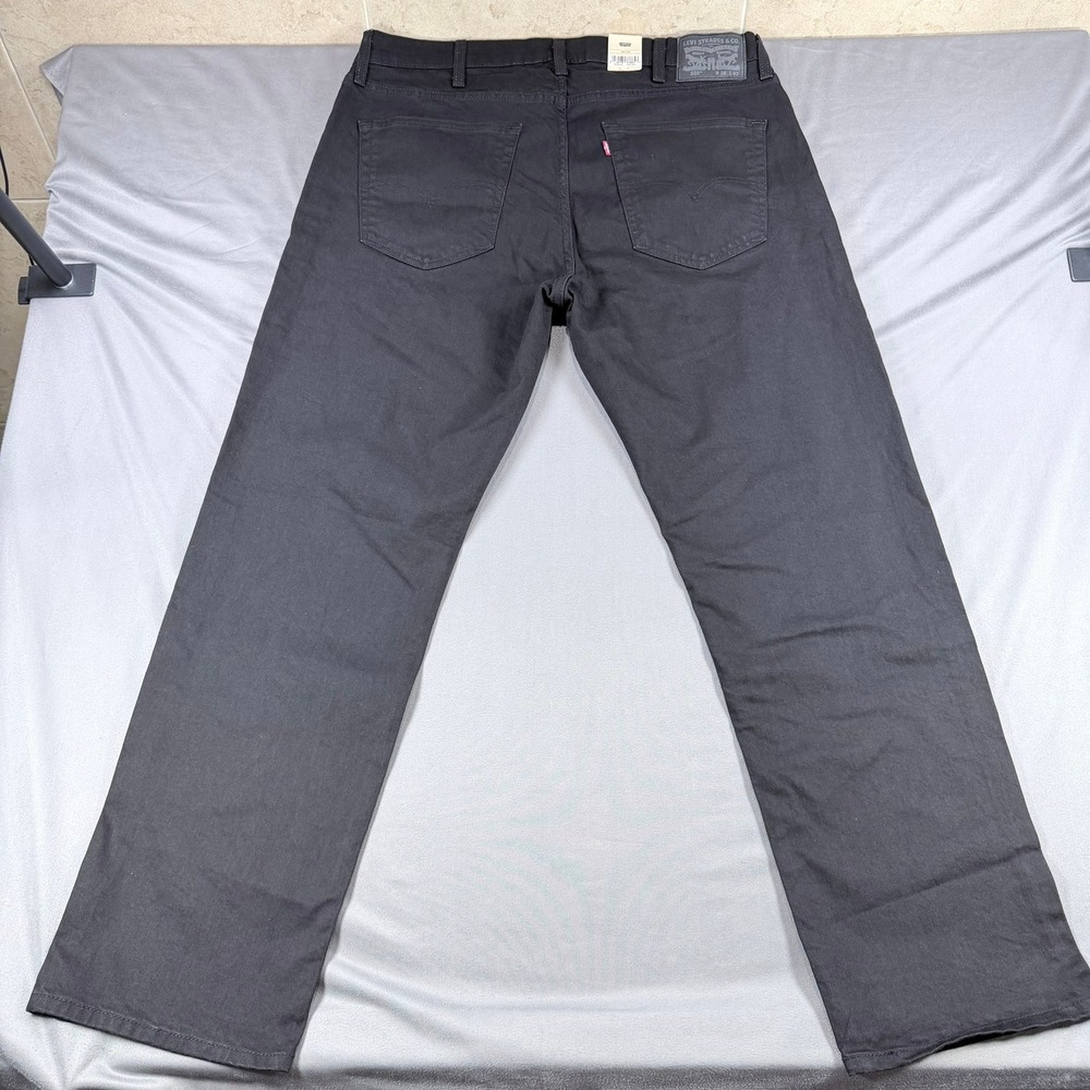 Levis Mens 38x32 Black Cotton Blend 559 Relaxed Straight Leg Stretch Denim Jeans - Picture 6 of 11